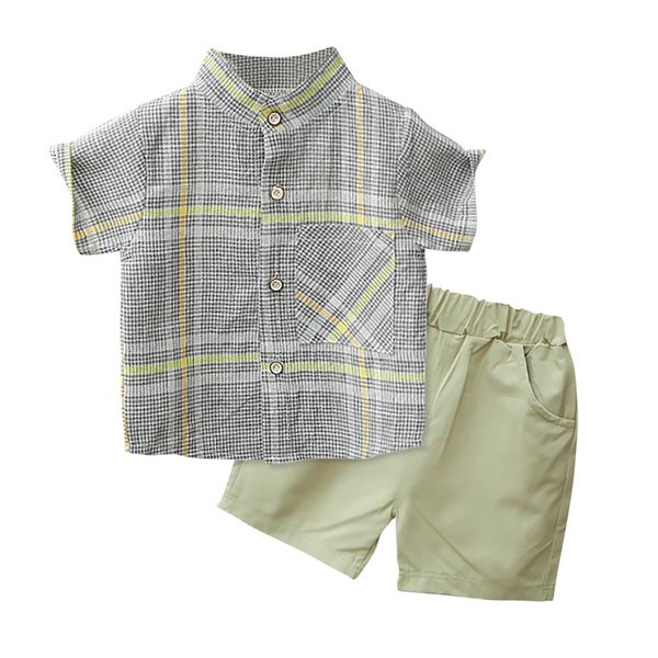 summer baby boys clothes 2pcs casual short sleeve striped plaid print t-shirt +shorts costume set, White
summer baby boys clothes 2pcs casual short sleeve striped plaid print t-shirt +shorts costume set, White