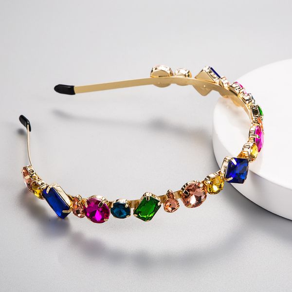 colorful za hair band women's simple temperament all-match colored glass alloy hair band hair card, Silver
colorful za hair band women's simple temperament all-match colored glass alloy hair band hair card, Silver