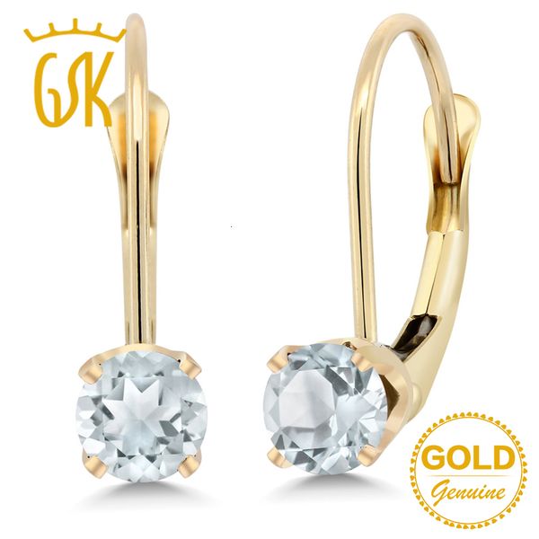 gemstoneking 0.44 ct round natural sky blue aquamarine gemstone leverback earrings 14k yellow gold fine jewelry for women cj191203, Golden
gemstoneking 0.44 ct round natural sky blue aquamarine gemstone leverback earrings 14k yellow gold fine jewelry for women cj191203, Golden