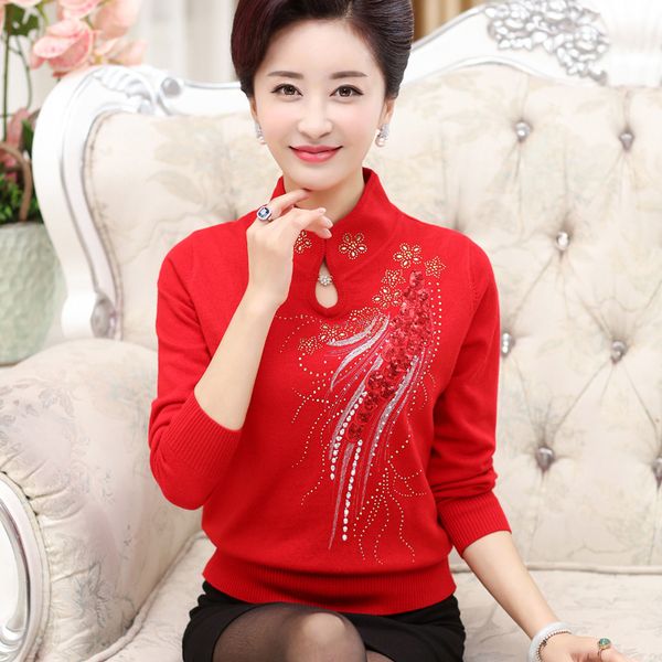 new autumn winter sweater pullover women bottoming shirt mother clothing middle-aged women sweater coat wool plus size, White;black
new autumn winter sweater pullover women bottoming shirt mother clothing middle-aged women sweater coat wool plus size, White;black