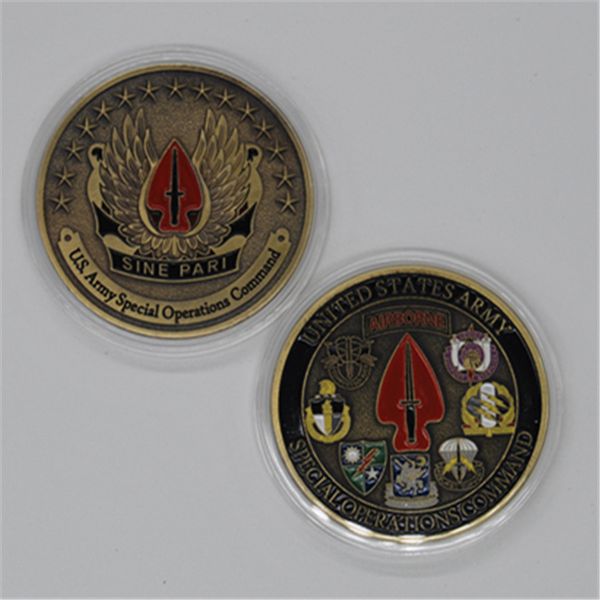 u.s. army special operations command sine pari challenge coin sample order 10pcs/lot
u.s. army special operations command sine pari challenge coin sample order 10pcs/lot
