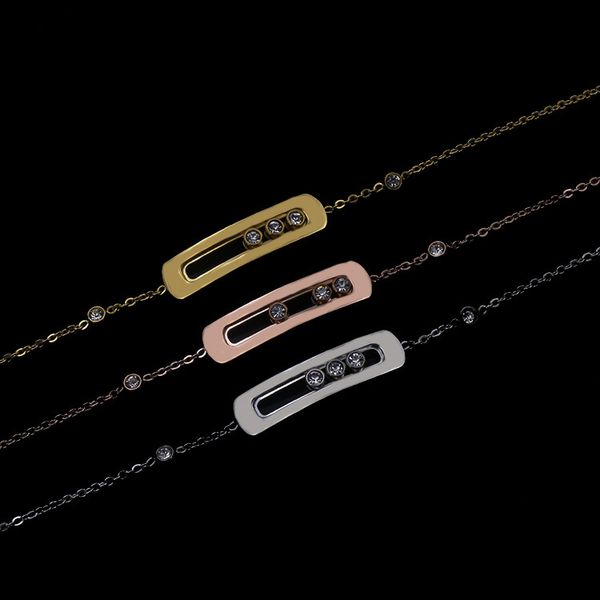 Messika Three diamonds slidable rose gold / silver / gold bracelet + box
Messika Three diamonds slidable rose gold / silver / gold bracelet + box