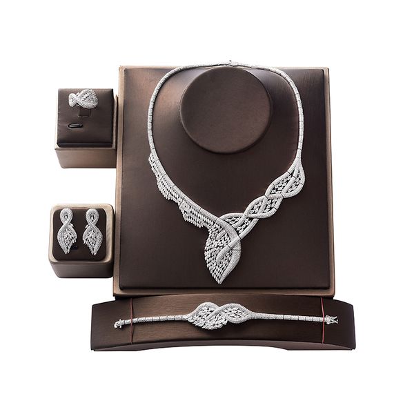 jewelry set hadiyana vintage necklace earring ring and bracelet set zircon bisuteria women wedding party cn727 conjunto de joyas, Silver
jewelry set hadiyana vintage necklace earring ring and bracelet set zircon bisuteria women wedding party cn727 conjunto de joyas, Silver