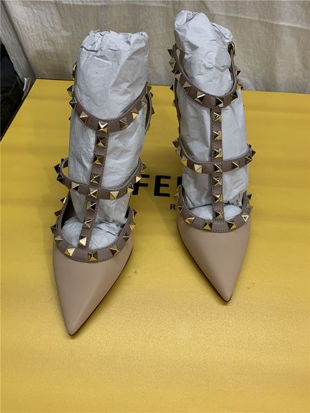 casual designer fashion women pumps nude matt leather studded spikes rivets point toe strappy high heels shoes wedding heels brand new, Black
casual designer fashion women pumps nude matt leather studded spikes rivets point toe strappy high heels shoes wedding heels brand new, Black