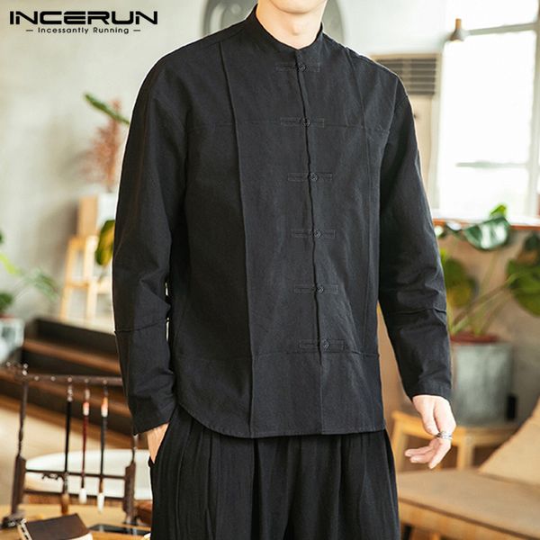 incerun chinese style shirt men stand collar solid retro cotton brand casual button long sleeve shirt men streetwear camisa, White;black
incerun chinese style shirt men stand collar solid retro cotton brand casual button long sleeve shirt men streetwear camisa, White;black