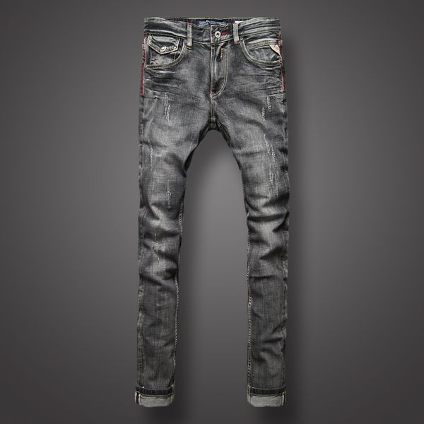 fashion classical men jeans black gray color retro washed denim ripped jeans homme brand designer slim fit hip hop men, Blue
fashion classical men jeans black gray color retro washed denim ripped jeans homme brand designer slim fit hip hop men, Blue