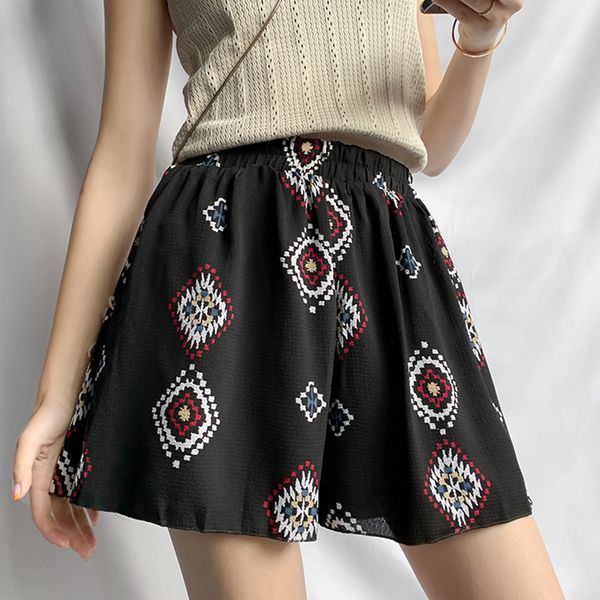women's shorts summer chiffon women beach floral 2021 girl casual loose sport lady fashion stretch short, White;black
women's shorts summer chiffon women beach floral 2021 girl casual loose sport lady fashion stretch short, White;black