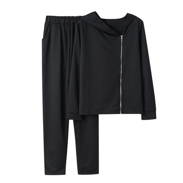 women solid color hooded sweatshirt with zipper and pant tracksuit outdoor sportwear running suit for ladies jogging clothes, Black;blue
women solid color hooded sweatshirt with zipper and pant tracksuit outdoor sportwear running suit for ladies jogging clothes, Black;blue