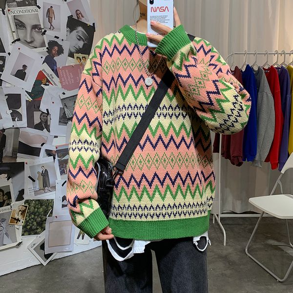 sweater men's warm fashion contrast color casual retro o-neck knit pullover men loose knitting sweaters male sweter clothes, White;black
sweater men's warm fashion contrast color casual retro o-neck knit pullover men loose knitting sweaters male sweter clothes, White;black