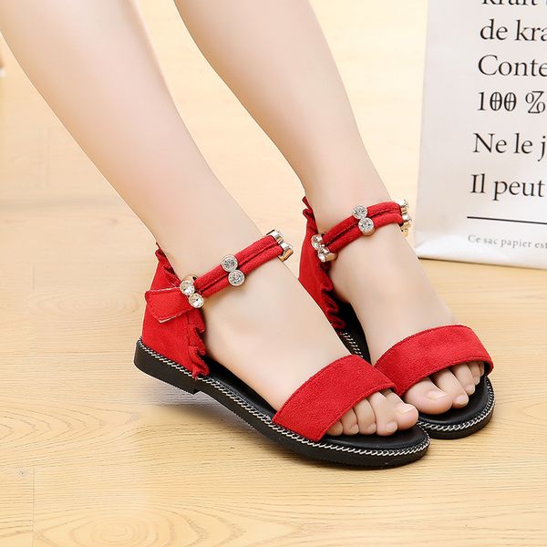 sandals 2021 summer girl's children kids shoes cute princess's soft sole beach casual flat heels hook & loop footwear, Black;red
sandals 2021 summer girl's children kids shoes cute princess's soft sole beach casual flat heels hook & loop footwear, Black;red
