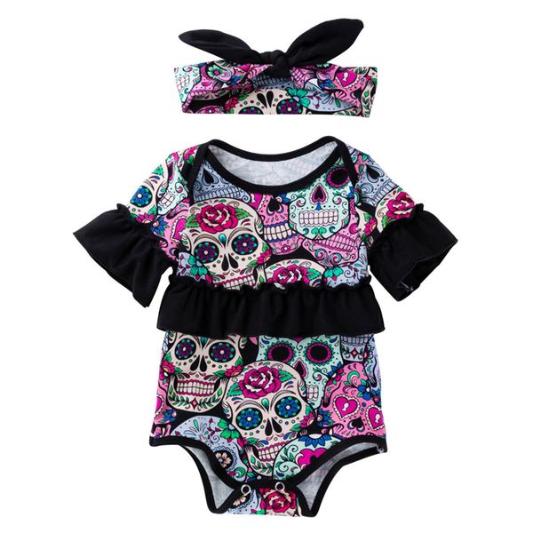 Halloween Infant Baby Jumpsuit Prints Ruffled Sleeves Black Body Romper Jumpsuit Shirt+Bow Headband Baby Girls clothes
Halloween Infant Baby Jumpsuit Prints Ruffled Sleeves Black Body Romper Jumpsuit Shirt+Bow Headband Baby Girls clothes