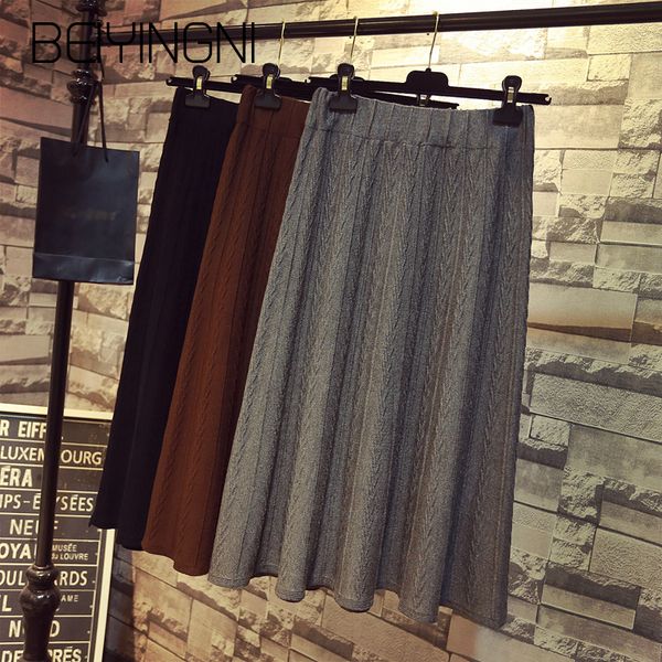 beiyingni korean elagant high waist skirts women pleated knitted gray brown black skirt solid color work wear saias mujer faldas, Black;gray
beiyingni korean elagant high waist skirts women pleated knitted gray brown black skirt solid color work wear saias mujer faldas, Black;gray