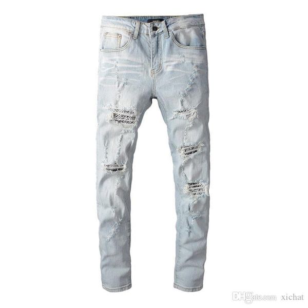 2019 autumn mens ripped patches skinny blue jeans designer distressed badge slim fit motorcycle biker hole beggar hip hop denim pants 600
2019 autumn mens ripped patches skinny blue jeans designer distressed badge slim fit motorcycle biker hole beggar hip hop denim pants 600