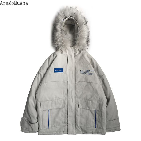 aremomuwha fur collar coat tooling cotton clothing winter jacket men's winter tide brand thick cotton coat korean version loose, Black
aremomuwha fur collar coat tooling cotton clothing winter jacket men's winter tide brand thick cotton coat korean version loose, Black