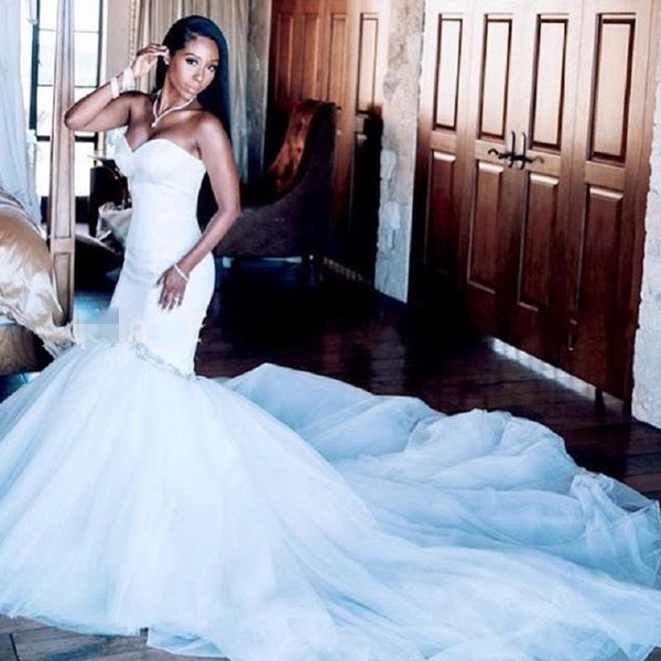 sweet simple mermaid wedding dresses 2019 chapel train beaded sweetheart open back vestido de novia black girls modern wedding gowns bridal, White
sweet simple mermaid wedding dresses 2019 chapel train beaded sweetheart open back vestido de novia black girls modern wedding gowns bridal, White