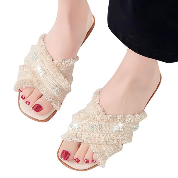 comfortable slippers pearl slippers flat dropshipwomen shoes on the platform tassel new women cross-tied, Black
comfortable slippers pearl slippers flat dropshipwomen shoes on the platform tassel new women cross-tied, Black