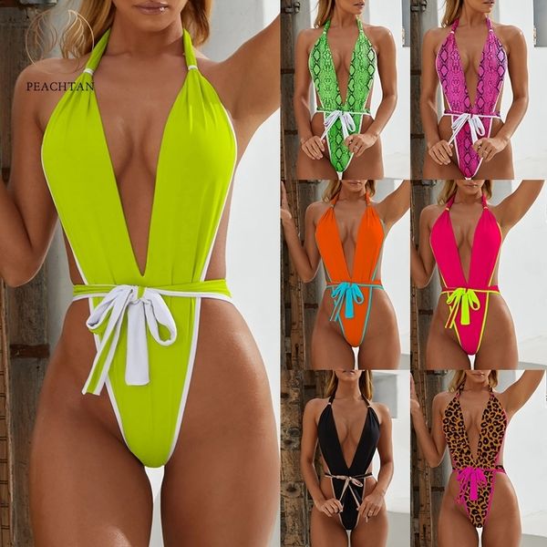 peachtan deep v-neck halter swimsuit one piece thong swimwear women bathing suit monokini high cut bikini 2019 push up new, White;black
peachtan deep v-neck halter swimsuit one piece thong swimwear women bathing suit monokini high cut bikini 2019 push up new, White;black