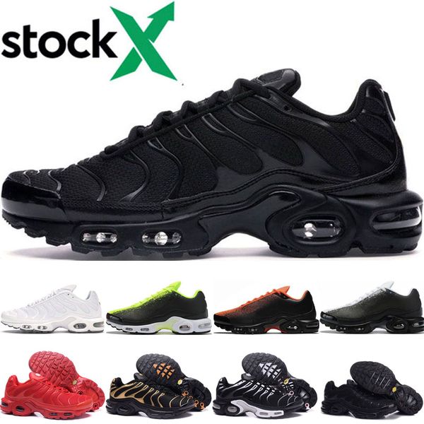 wholesale tn mens women running shoes triple black white red tn plus ultra sports shoes tn blue volt spray paint sneakers
wholesale tn mens women running shoes triple black white red tn plus ultra sports shoes tn blue volt spray paint sneakers