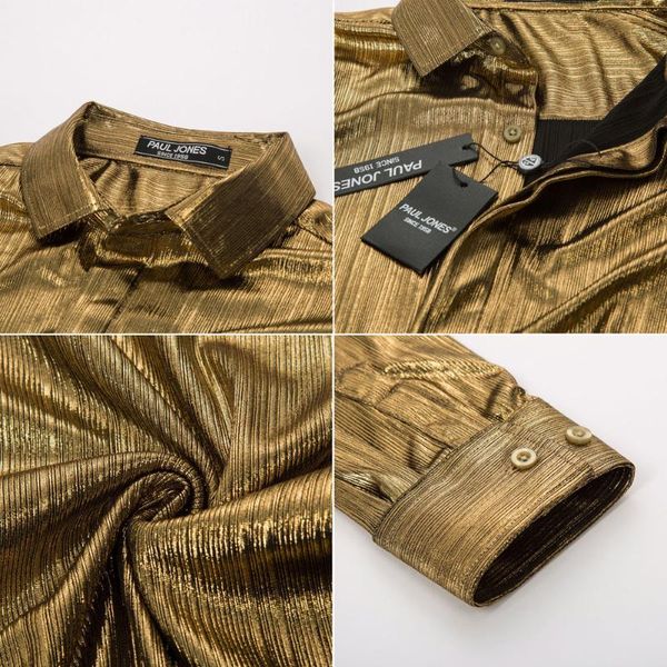 summer shirts men shiny metallic-like shirt hidden placket long sleeve turn-down collar business office work wear male, White;black
summer shirts men shiny metallic-like shirt hidden placket long sleeve turn-down collar business office work wear male, White;black