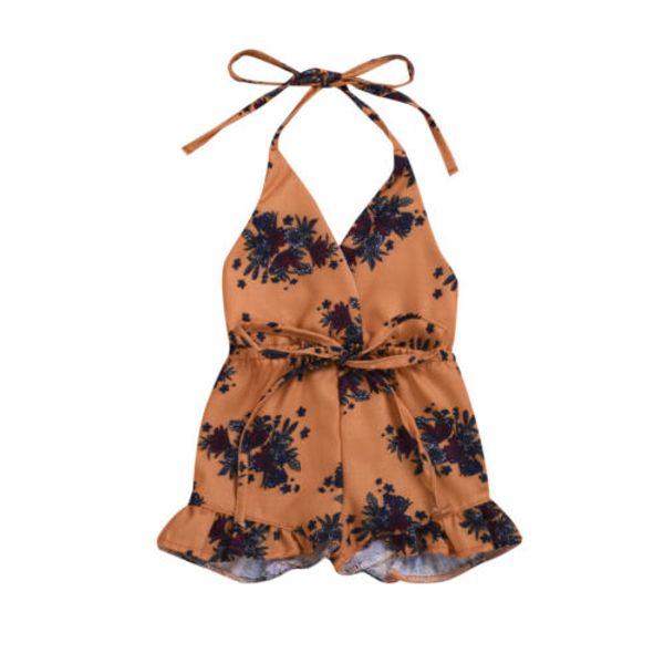 newborn kids toddler girl clothes flower strap romper jumpsuit playsuit 0-3y, Blue 
newborn kids toddler girl clothes flower strap romper jumpsuit playsuit 0-3y, Blue