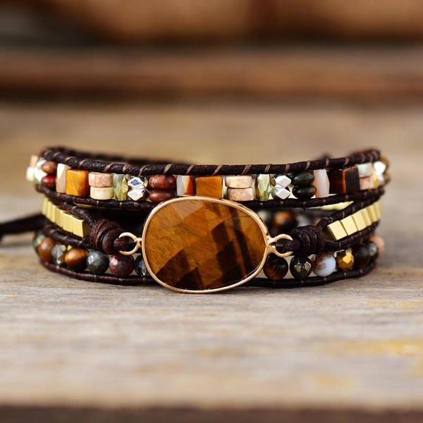 men women brown leather wrap bracelet w/ tiger eye mixed stones beaded 3 strands bracelet lovers jewelry wholesale dropship, Black
men women brown leather wrap bracelet w/ tiger eye mixed stones beaded 3 strands bracelet lovers jewelry wholesale dropship, Black