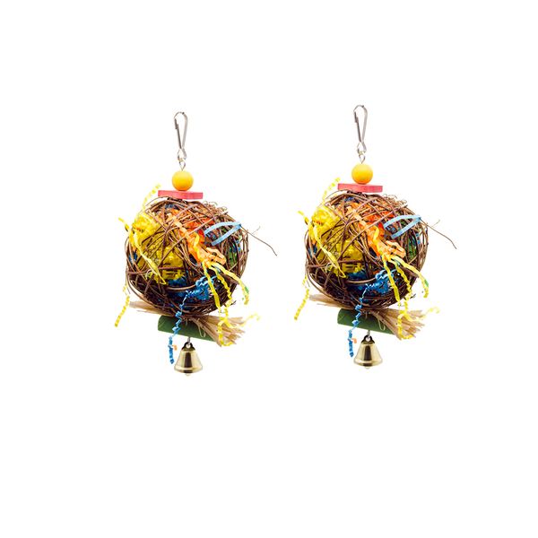 set of 2 small bird chewing toy parrot foraging shredding climbing hanging toy for small medium birds
set of 2 small bird chewing toy parrot foraging shredding climbing hanging toy for small medium birds
