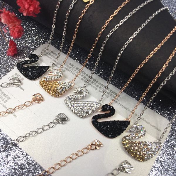 shih s925 sterling silver necklace female swan black gradient blue and white micro pave back pendant clavicle chain
shih s925 sterling silver necklace female swan black gradient blue and white micro pave back pendant clavicle chain