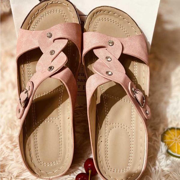 women's cross braided thick bottom vintage slipper anti-slip open toe wedge heel breathable rhinestones slippers, Black
women's cross braided thick bottom vintage slipper anti-slip open toe wedge heel breathable rhinestones slippers, Black