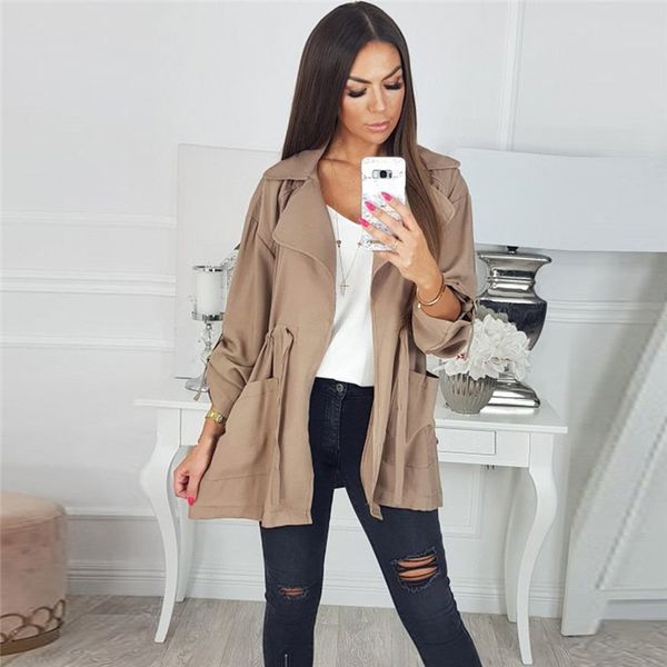 women solid color jacket outdoor hooded waterproof coat overcoat windbreaker belt plus size outerwear harajuku streetwear o22, Tan;black
women solid color jacket outdoor hooded waterproof coat overcoat windbreaker belt plus size outerwear harajuku streetwear o22, Tan;black