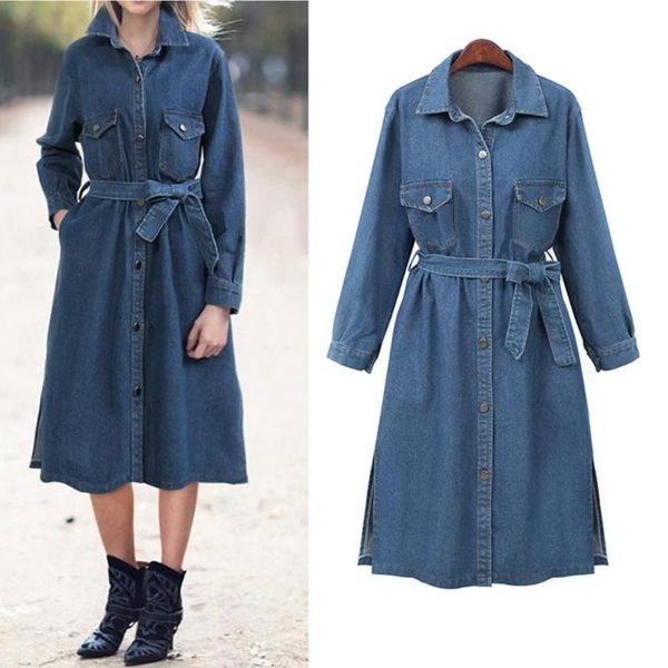 women's trench coats spring coat women casual perinality lapel loose wasit single-breasted denim windbreaker matching belt long, Tan;black
women's trench coats spring coat women casual perinality lapel loose wasit single-breasted denim windbreaker matching belt long, Tan;black