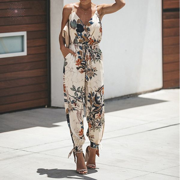 women summer romper floral print sleeveless high waist ladies clubwear deep v neck playsuit party jumpsuit, Black;white
women summer romper floral print sleeveless high waist ladies clubwear deep v neck playsuit party jumpsuit, Black;white