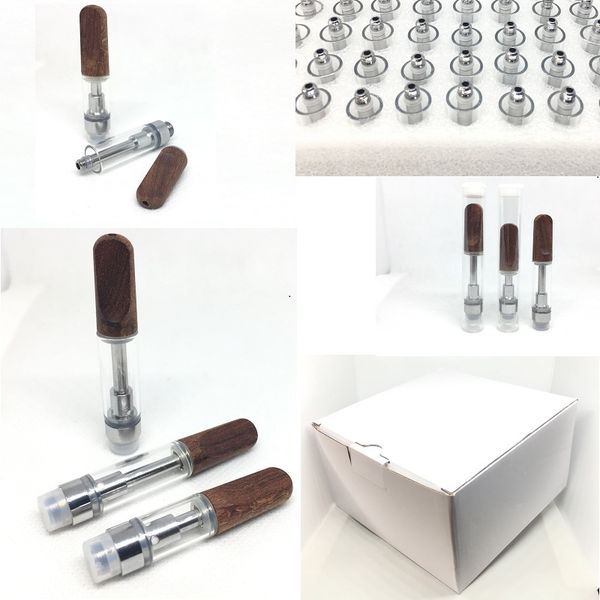 Wood Tip Vape Cartridges Ceramic Coil Atomizers .5ml 1ml Ceramic Empty Vape Pen Carts Glass Thick Oil Wax Vaporizer for 510 Preheat Battery
Wood Tip Vape Cartridges Ceramic Coil Atomizers .5ml 1ml Ceramic Empty Vape Pen Carts Glass Thick Oil Wax Vaporizer for 510 Preheat Battery