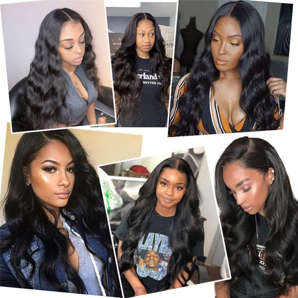 13x6 body wave lace front human hair wigs 180% density women pre plucked with baby hair indian remy hair bleached knots, Black
13x6 body wave lace front human hair wigs 180% density women pre plucked with baby hair indian remy hair bleached knots, Black