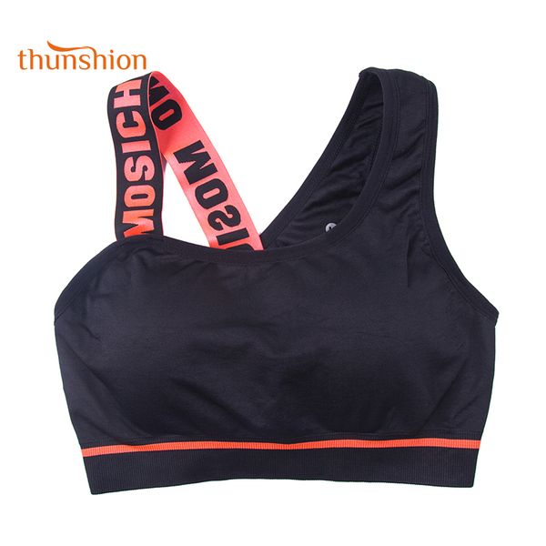 thunshion professional female push up sport bra fitness gym running athletic new design letter strap sport underwear vest, White;black
thunshion professional female push up sport bra fitness gym running athletic new design letter strap sport underwear vest, White;black