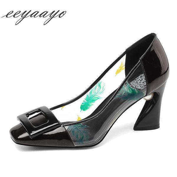 2019 new spring/autumn genuine leather women pumps pearl high heel square toe metal ladies women shoes black high heels, Black;white
2019 new spring/autumn genuine leather women pumps pearl high heel square toe metal ladies women shoes black high heels, Black;white