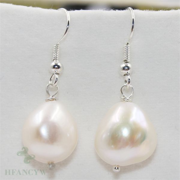 14-15mm white baroque pearl earrings hook twopin cultured aurora natural dangler earbob no repair fashion luxury women, Silver
14-15mm white baroque pearl earrings hook twopin cultured aurora natural dangler earbob no repair fashion luxury women, Silver