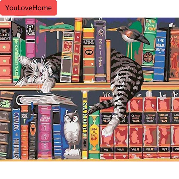 живопись по номерам животное кошка наборы для рисования холст расписанную книжной полке картину diy искусства домашнего украшения подарок di
живопись по номерам животное кошка наборы для рисования холст расписанную книжной полке картину diy искусства домашнего украшения подарок di