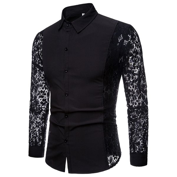 fashion lace sleeve design men party shirt autumn new slim fit tuxedo shirts long sleeve dress shirt male black/white xxl, White;black
fashion lace sleeve design men party shirt autumn new slim fit tuxedo shirts long sleeve dress shirt male black/white xxl, White;black