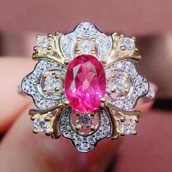 per jewelry natural real pink z flower big ring 5*7mm 1.1ct gemstone 925 sterling silver fine jewelry q204288, Golden;silver
per jewelry natural real pink z flower big ring 5*7mm 1.1ct gemstone 925 sterling silver fine jewelry q204288, Golden;silver