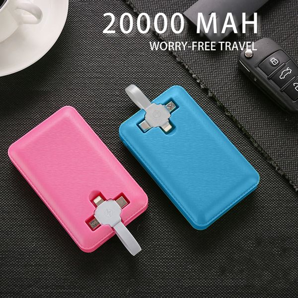 20000 mah portable mini power bank fast charging powerbank built in 3 cable external battery charger for iphone xiaomi poverbank
20000 mah portable mini power bank fast charging powerbank built in 3 cable external battery charger for iphone xiaomi poverbank