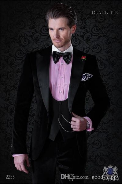 black velvet groom tuxedos peak lapel groomsmen wedding dress autumn winter style men formal party prom suit(jacket+pants+tie+vest) 887, Black;gray
black velvet groom tuxedos peak lapel groomsmen wedding dress autumn winter style men formal party prom suit(jacket+pants+tie+vest) 887, Black;gray