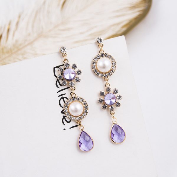 dominated new 2019 fashion women korean drop earrings long fine multicolor crystal shiny asymmetric water drop design earrings, Silver
dominated new 2019 fashion women korean drop earrings long fine multicolor crystal shiny asymmetric water drop design earrings, Silver