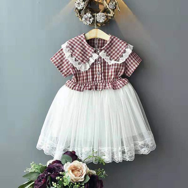 kids designer clothes girls summer short-sleeved lattice gauze fluffy dress medium and little girls princess dress, Red;yellow
kids designer clothes girls summer short-sleeved lattice gauze fluffy dress medium and little girls princess dress, Red;yellow