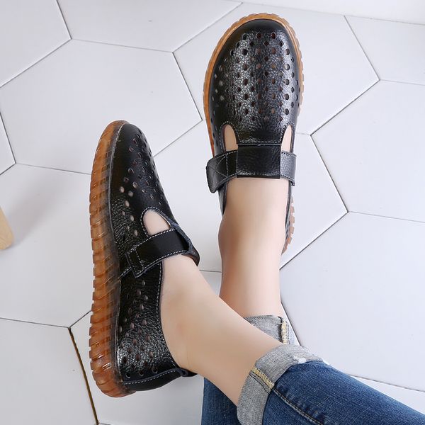 tilocow genuine leather women flat shoes summer casual female loafers hook & loop ladies flats shoes woman, Black
tilocow genuine leather women flat shoes summer casual female loafers hook & loop ladies flats shoes woman, Black