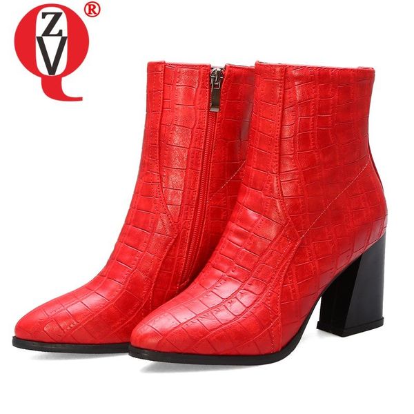 zvq brand fashion anle boots woman winter plush zipper red pu leather 8cm high heels women's shoes plus size drop shipping, Black
zvq brand fashion anle boots woman winter plush zipper red pu leather 8cm high heels women's shoes plus size drop shipping, Black