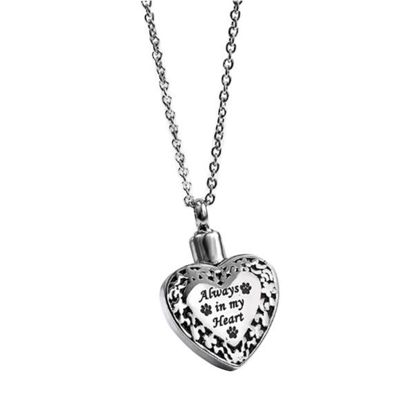 popular titanium steel heart pendant necklace for ashes memorial cremation jewelry with paw print for pet dog cat ashes
popular titanium steel heart pendant necklace for ashes memorial cremation jewelry with paw print for pet dog cat ashes
