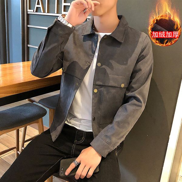 autumn and winter men's coat solid color korean version of the self-cultivation hooded fashion wild jacket plus cashmere 107, Black;brown
autumn and winter men's coat solid color korean version of the self-cultivation hooded fashion wild jacket plus cashmere 107, Black;brown