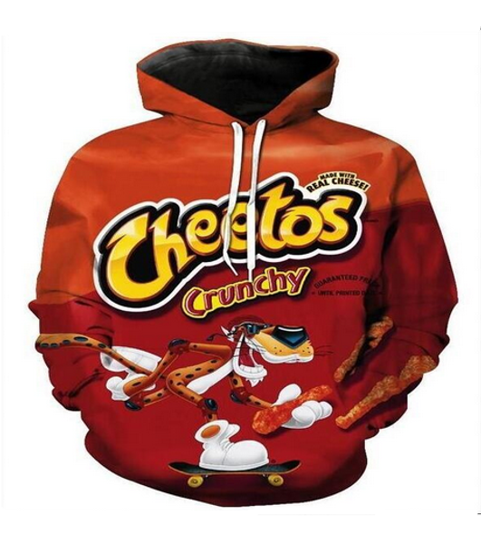 new fashion sweatshirt men / women 3d hoodies print cheetos slim stylish hooded hoodies lms020, Black
new fashion sweatshirt men / women 3d hoodies print cheetos slim stylish hooded hoodies lms020, Black