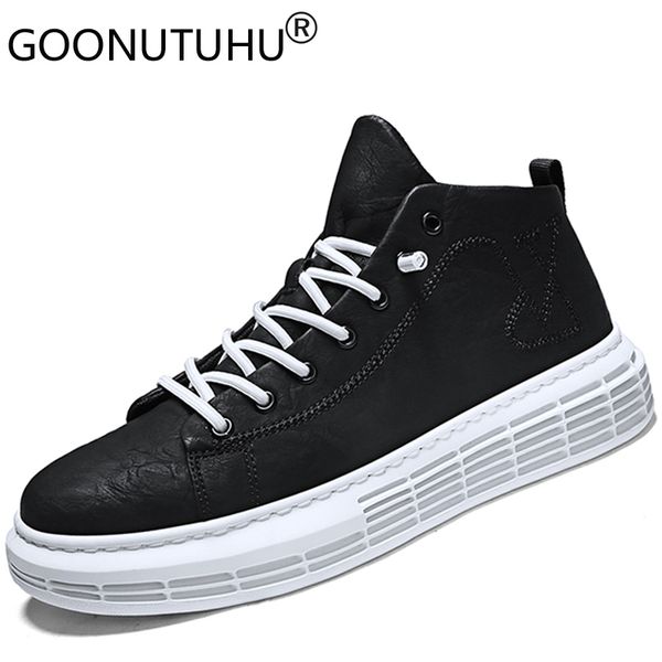 2019 style fashion men's shoes casual genuine leather male flat sneakers thick soles shoe man comforatble platform shoes for men, Black
2019 style fashion men's shoes casual genuine leather male flat sneakers thick soles shoe man comforatble platform shoes for men, Black