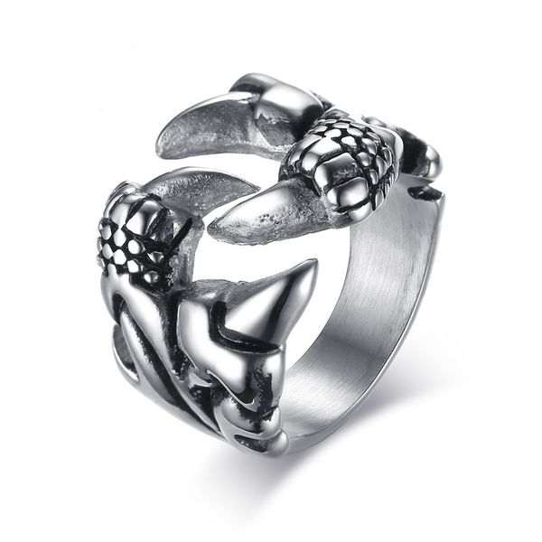 steel color fashion simple men's rings stainless steel claw ring jewelry gift for boys men j391, Silver
steel color fashion simple men's rings stainless steel claw ring jewelry gift for boys men j391, Silver